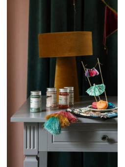 Desk for children's bedroom in grey wood with large drawers Ines collection by BellAmy