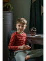 Desk for children's bedroom in grey wood with large drawers Ines collection by BellAmy
