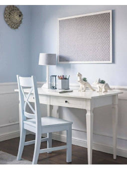 Scrivania per la cameretta dei bambini in legno bianco con ampi cassetti  collezione Ines by BellAmy