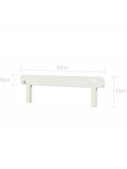 Spondina letto in legno bianco neutro dallo stile classico per lettini collezione Ines by BellAmy