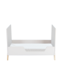 Marélie evolutionary cradle in white wood 60 x 120 convertible into a cot or sofa with optional changing table - Théo Bébé
