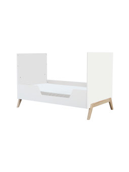 Culla evolutiva Marélie in legno bianco 60 x 120 trasformabile in lettino o divanetto con fasciatoio opzionale - Théo Bébé