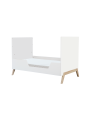 Culla evolutiva Marélie in legno bianco 60 x 120 trasformabile in lettino o divanetto con fasciatoio opzionale - Théo Bébé