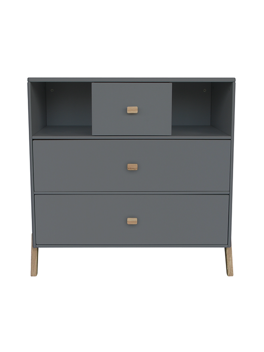 Marélie chest of drawers for children's bedrooms in silex wood with optional changing table and cedar wood legs - Théo Bébé