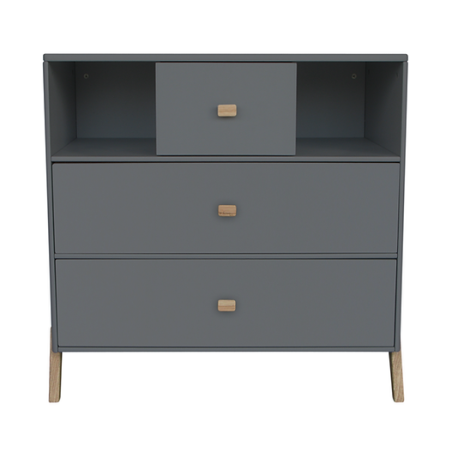 Marélie chest of drawers for children's bedrooms in silex wood with optional changing table and cedar wood legs - Théo Bébé