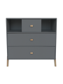 Marélie chest of drawers for children's bedrooms in silex wood with optional changing table and cedar wood legs - Théo Bébé