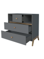 Marélie chest of drawers for children's bedrooms in silex wood with optional changing table and cedar wood legs - Théo Bébé