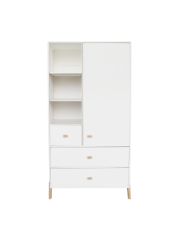 Armadio per bambini e camerette n legno bianco con gambe in legno di cedro bianco massello - Théo Bébé