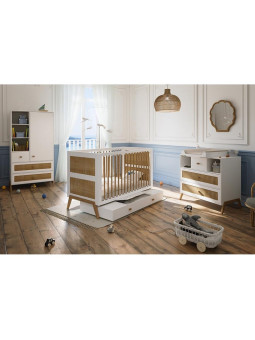 Cassettone estraibile per lettini bambini collezione Marélie  in legno bianco - Théo Bébé