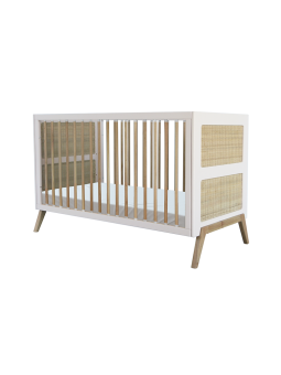 Evolutive Bed / Desk 60x120 Marélia neige - Théo Bébé