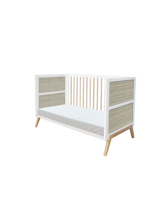 Evolutive Bed / Desk 60x120 Marélia neige - Théo Bébé