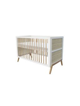 Evolutive Bed / Desk 60x120 Marélia neige - Théo Bébé