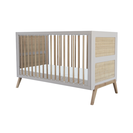 Evolutive Bed / Desk 60x120 Marélia light grey - Théo Bébé