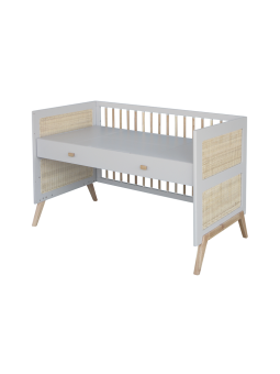 Evolutive Bed / Desk 60x120 Marélia light grey - Théo Bébé