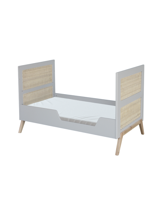 Evolutive Bed / Desk 60x120 Marélia light grey - Théo Bébé