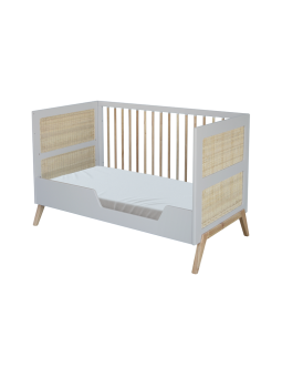 Evolutive Bed / Desk 60x120 Marélia light grey - Théo Bébé