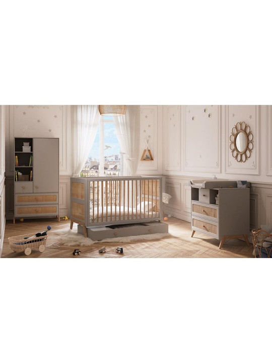 Culla / Lettino / Scrivania Marélia 70x140 grigia - Théo Bébé