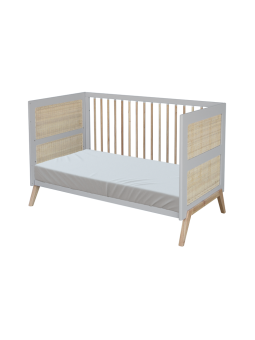 Evolutive Bed / Desk 60x120 Marélia light grey - Théo Bébé