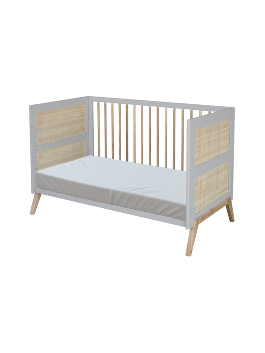 Evolutive Bed / Desk 60x120 Marélia light grey - Théo Bébé