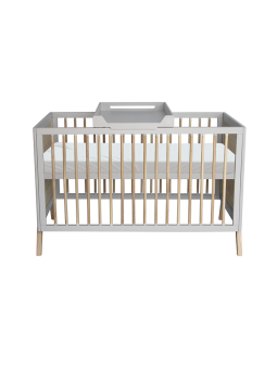 Evolutive Bed / Desk 60x120 Marélia light grey - Théo Bébé