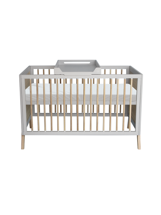 Evolutive Bed / Desk 60x120 Marélia light grey - Théo Bébé