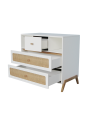 Cassetteria Marélia in rattan bianca - Théo Bébé