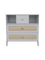 Children's Chest of Drawers Marélia in rattan light grey - Théo Bébé