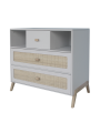 Cassetteria Marélia in rattan grigia - Théo Bébé