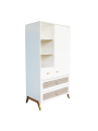 Armadio per Bambini Cameretta Marélia in legno bianco - Théo Bébé