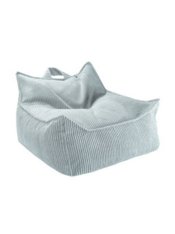 Pouf a sacco in velluto a coste menta per bambini - Wigiwama