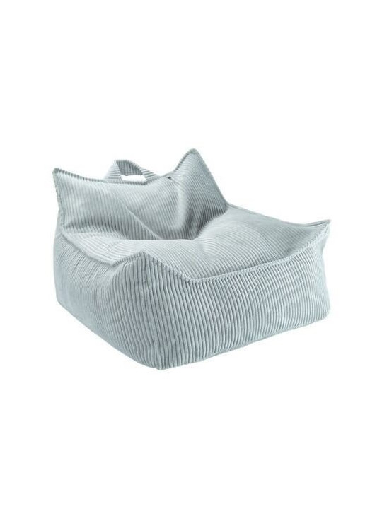 Pouf a sacco in velluto a coste menta per bambini - Wigiwama