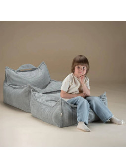 Pouf a sacco in velluto a coste menta per bambini - Wigiwama