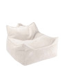 Pouf a sacco in velluto a coste bianco per bambini - Wigiwama