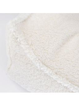 Children Kids Cream White Beanbag Chair Teddy Fabric - Wigiwama