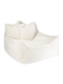 Pouf a sacco in tessuto teddy bianco per bambini - Wigiwama