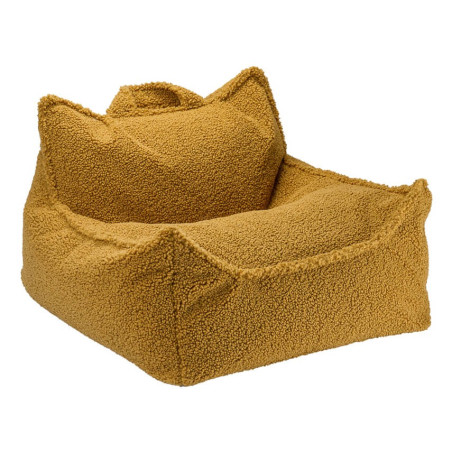 Pouf a sacco in tessuto teddy caramello per bambini - Wigiwama