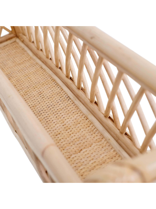 Mensola per la cameretta dei bambini e neonati in rattan realizzata a mano - Design nordico scandinavo - Emma by ilayla baby