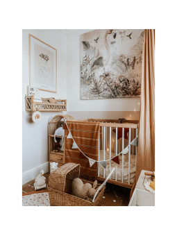 Rattan shelf for children and babies bedroom - Nordic Scandinavian design - Emma by ilayla baby