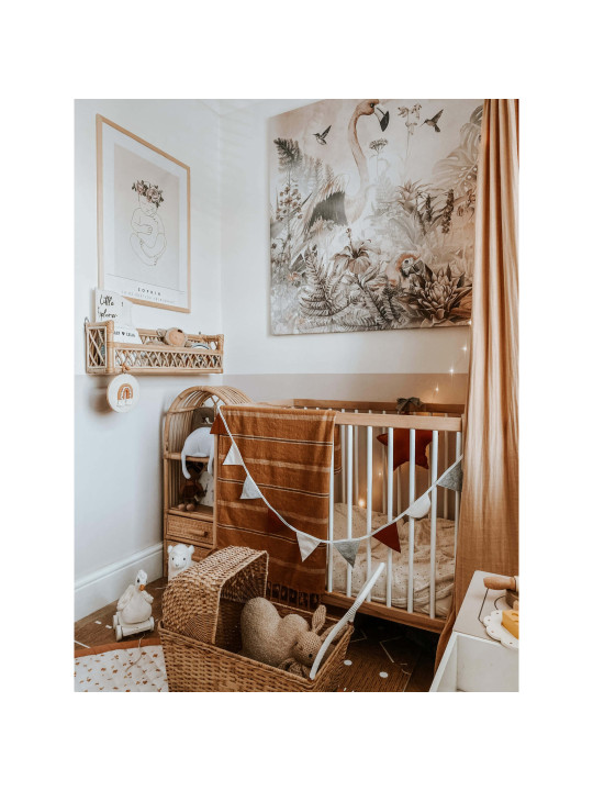 Rattan shelf for children and babies bedroom - Nordic Scandinavian design - Emma by ilayla baby