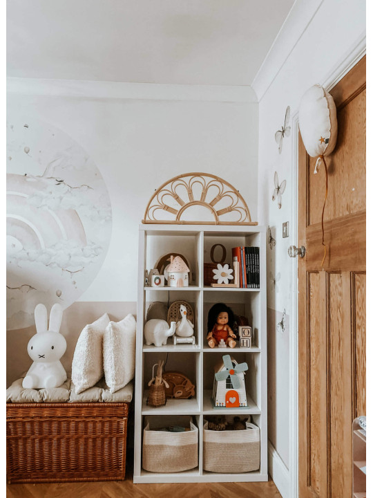 Rattan shelf for children and babies bedroom - Nordic Scandinavian design - Vitus by ilayla baby