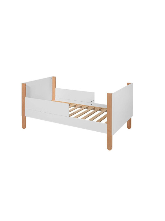 Cradle Cot Bed for children's bedroom in White MDF and Rattan exotic colonial style - Ratata by BellAmy