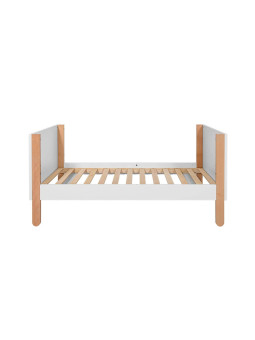 Cradle Cot Bed for children's bedroom in White MDF and Rattan exotic colonial style - Ratata by BellAmy