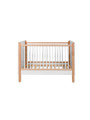 Cradle Cot Bed for children's bedroom in White MDF and Rattan exotic colonial style - Ratata by BellAmy
