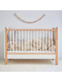 Cradle Cot Bed for children's bedroom in White MDF and Rattan exotic colonial style - Ratata by BellAmy