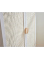 2-Door Wardrobe for children's bedroom in White MDF and Rattan exotic colonial style - Ratata by BellAmy