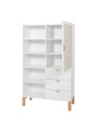 Libreria per la cameretta dei Bambini in MDF Bianco e Rattan stile coloniale esotico - Ratata by BellAmy