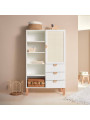 Libreria per la cameretta dei Bambini in MDF Bianco e Rattan stile coloniale esotico - Ratata by BellAmy