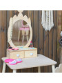 Beauty table crown with rabbit chair natural
