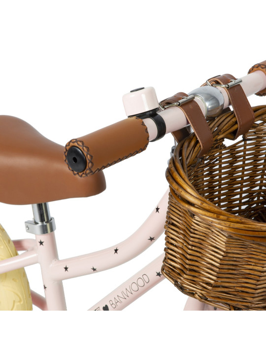 Bicicletta senza pedali per bambini 3-5 anni rosa con stelle Banwood