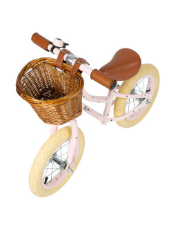 Bicicletta senza pedali per bambini 3-5 anni rosa con stelle Banwood